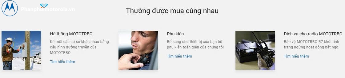 Hệ thống kết nối và phụ kiện Máy bộ đàm Mototrbo R7